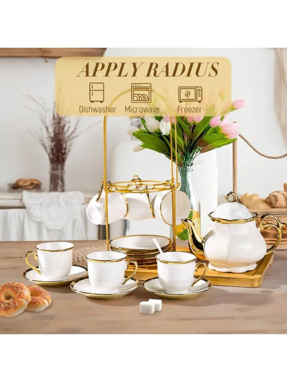 Elegant Porcelain Tea Set - European Ceramic Cups & Saucers for Parties & Gifts